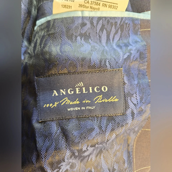 Classic Sand Copenhagen virgin wool suit . Navy Check. Size EU 54/US 42R - Picture 15 of 16